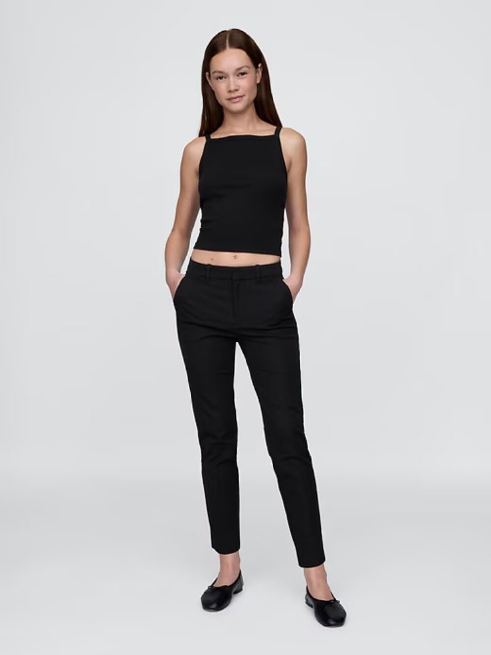 NWT GAP Black 14p Mid Rise BiStretch Slim Ankle Pants